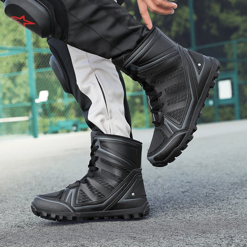 

Motorcycle protective boots men's four season new outdoor leisure road breathable fashionable comfortable high top riding boots