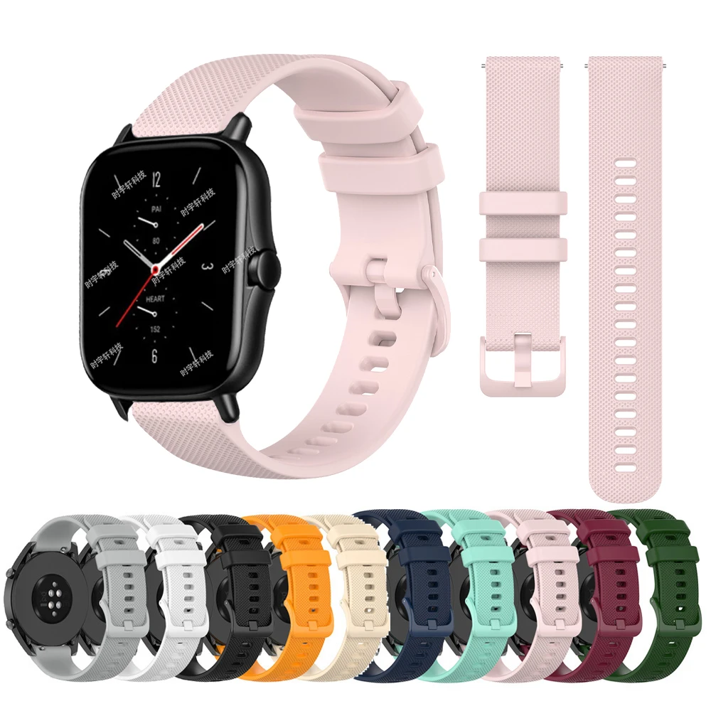 20mm Silicone Strap For Huami Amazfit GTS 4 3 2 2e Mini Band Wristband Correa For Amazfit GTR 42mm Mini Bip 3 S U Lite Pro Strap