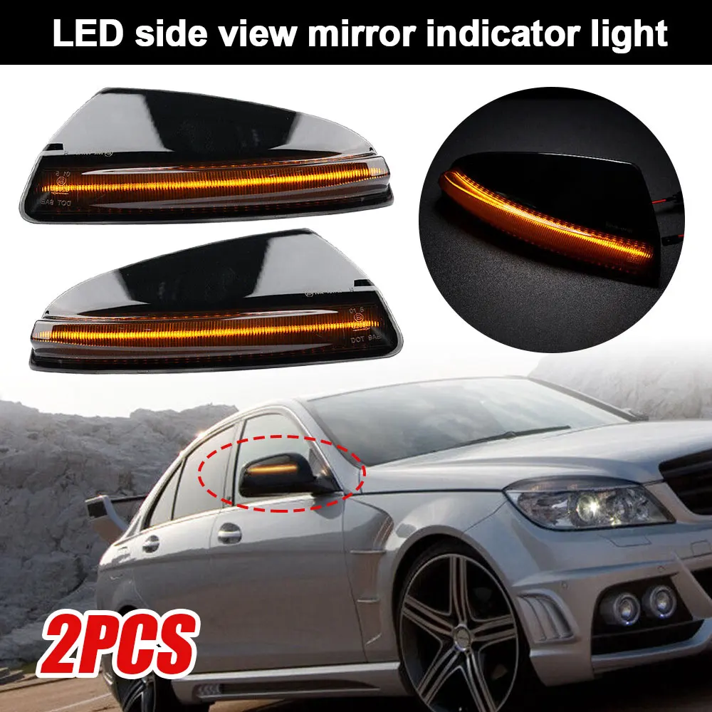 

1 Pair Dynamic Blinker LED Turn Signals Light for Benz W204 S204 W164 VITO MIXTO Sequential Side Rearview Mirror Indicator Light