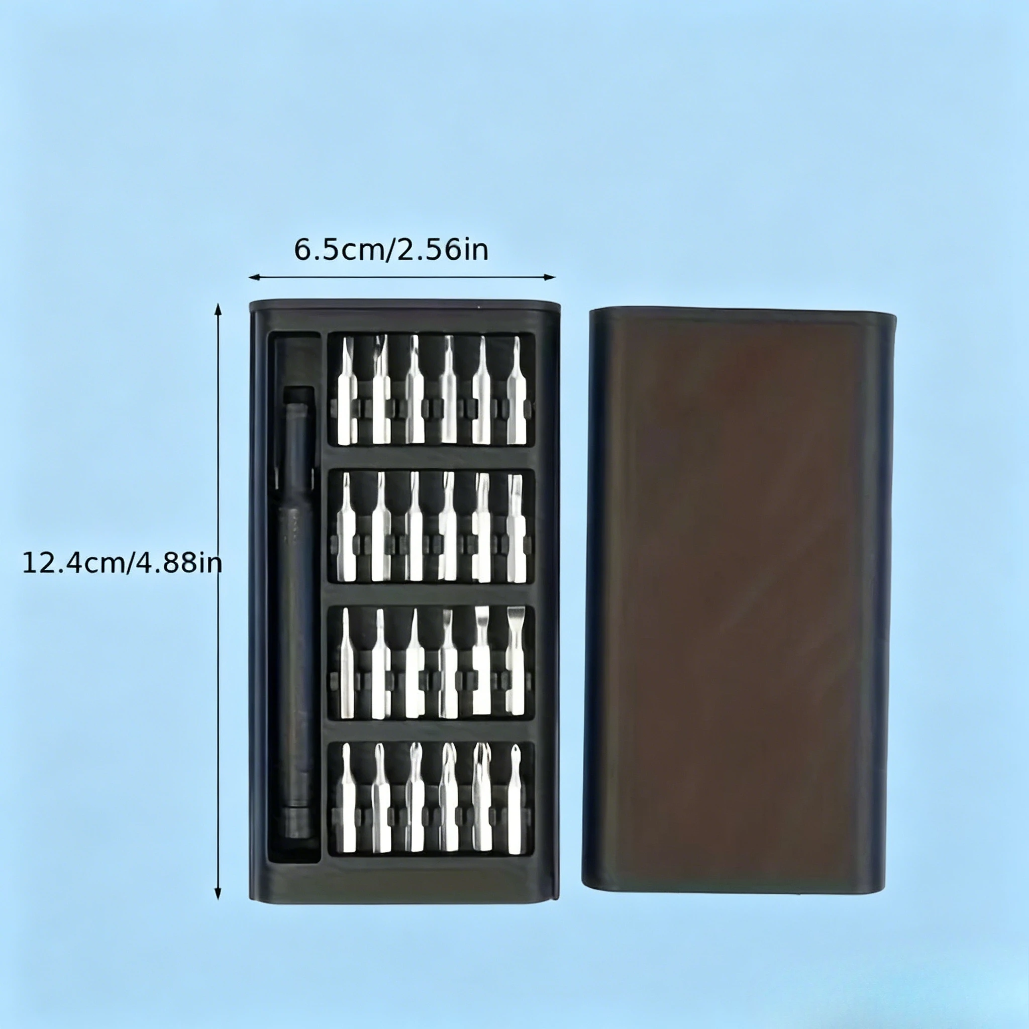 Juego de Mini Destornilladores 25 en 1, Destornilladores de Precisión de Cabeza Plana y Cruzada, Kit de Herramientas de Reparación Electrónica para Teléfono, Laptop y Reloj