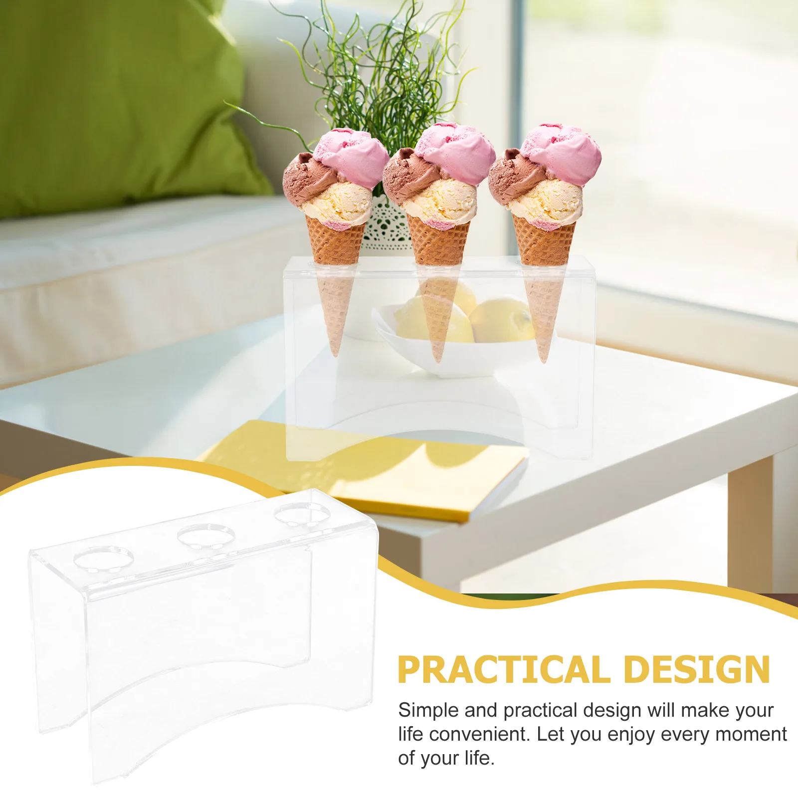 

Accessories Cone Display Stand Child Transparent Dessert Holder Acrylic Ice Cream Favors