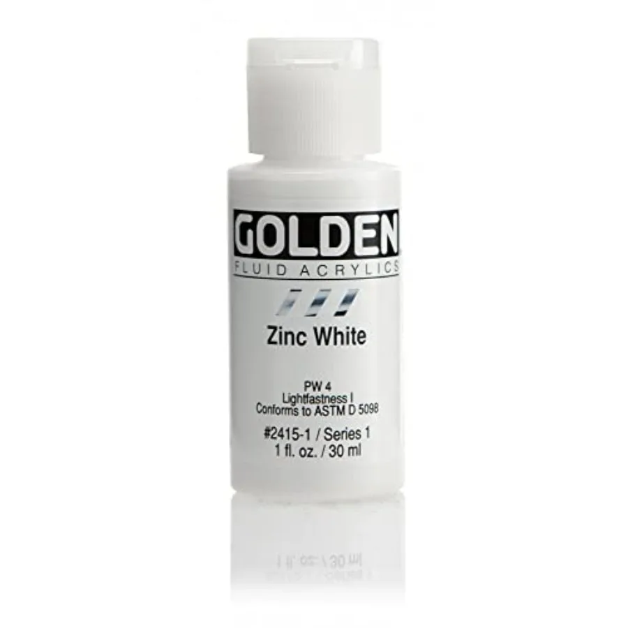 Fluid Acrylic Paint 1 Ounce-Zinc White