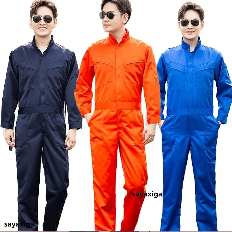 Men Work Clothing Coverall Mechanical Sailor Worker Overalls Durable Factory Worker Jumpsuits Painter Auto Repair Porter Uniform