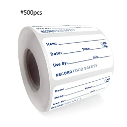 500pcs Dissolvable Food Labels Dissolvable Food Stickers Food Safety Storage Fit for Glass Metal Plastic Containers