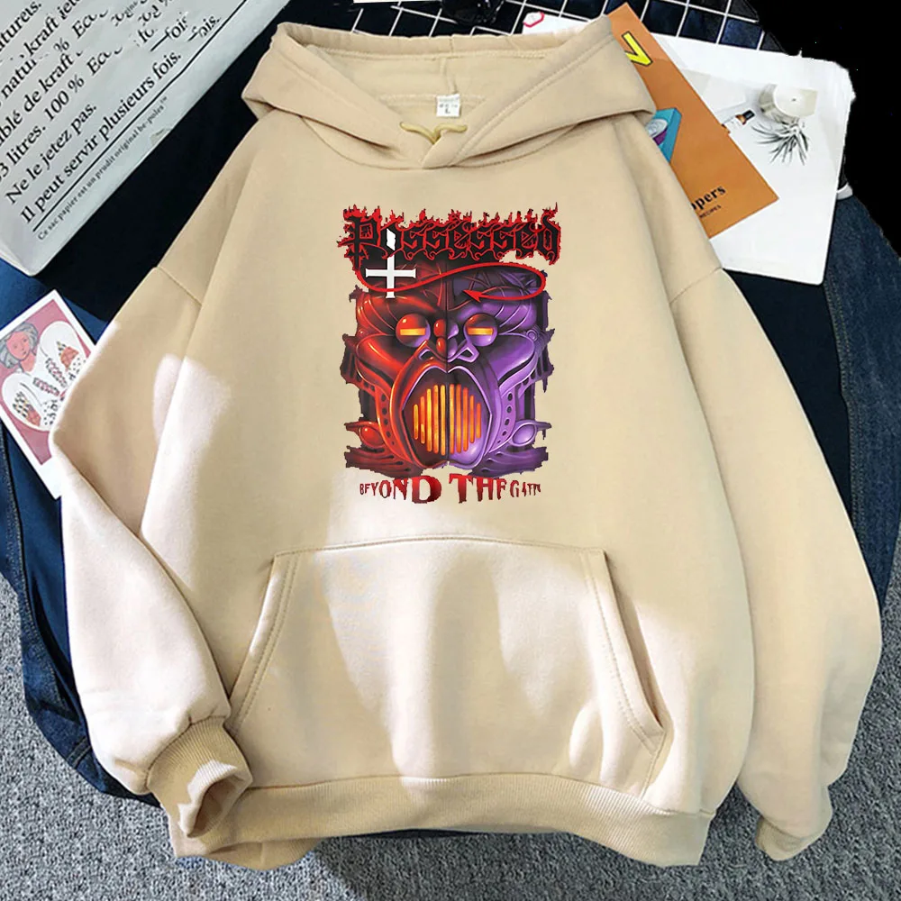 Possessed Death Metal Band Rock Aesthetic Hoodie Funko Pop Grunge Sweatshirt Graphic Printing Vintage Clothing Moletom Pullovers