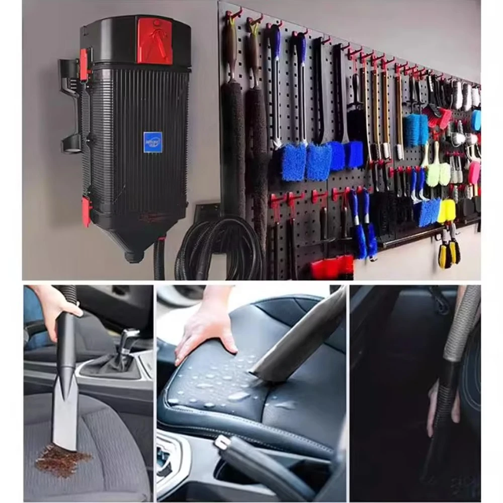 High Power Electric Vacuum Cleaner Wall-Mounted for Car Care Home Cleaning Portable ABS Plastic Material for Car Wash Shop Use