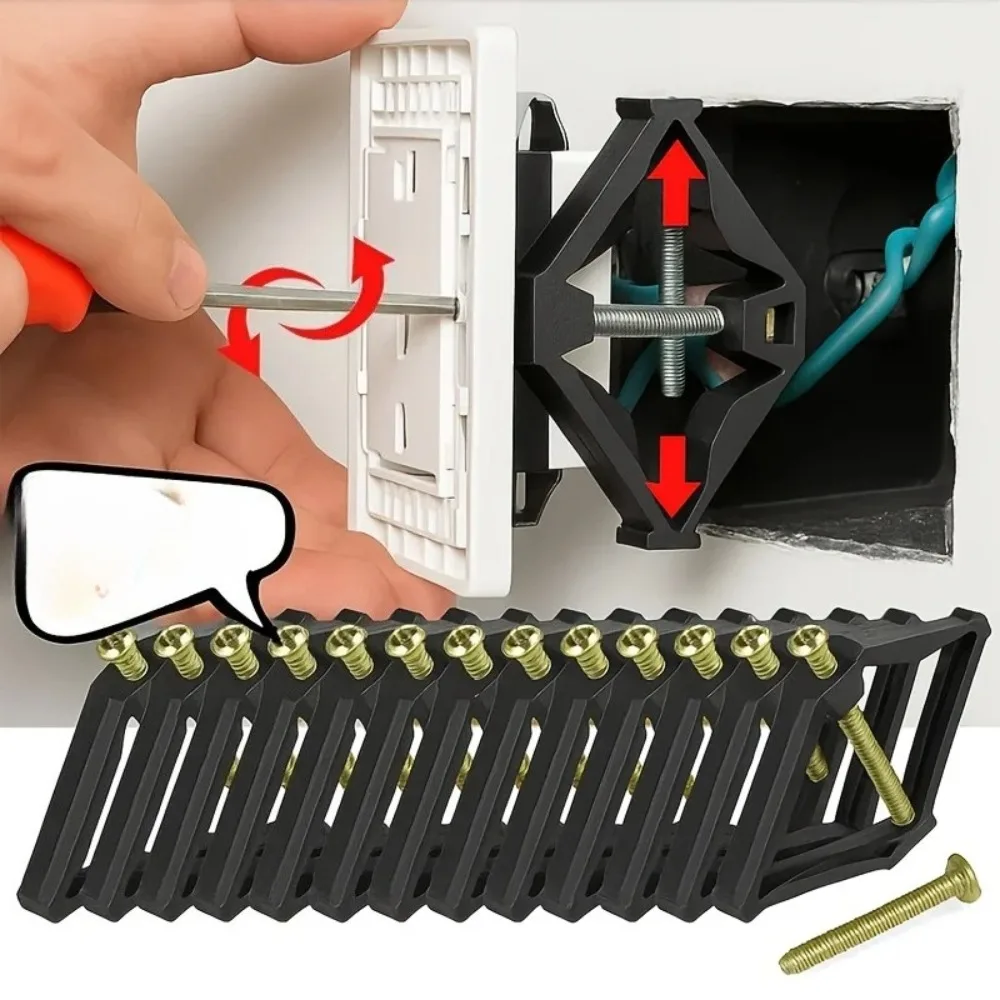 Picture 7: 10Pcs  86 Electrical Box Repair Kit, Switch Socket Support Rods, Wall Outlet Mounting Screws