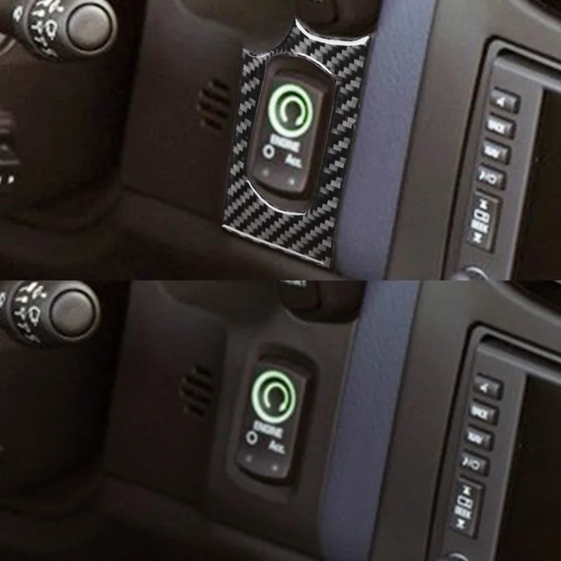 

For Chevrolet 05-07 Corvette C6 Interior Modified Carbon Fiber Open Key Frame Decorative Stickers