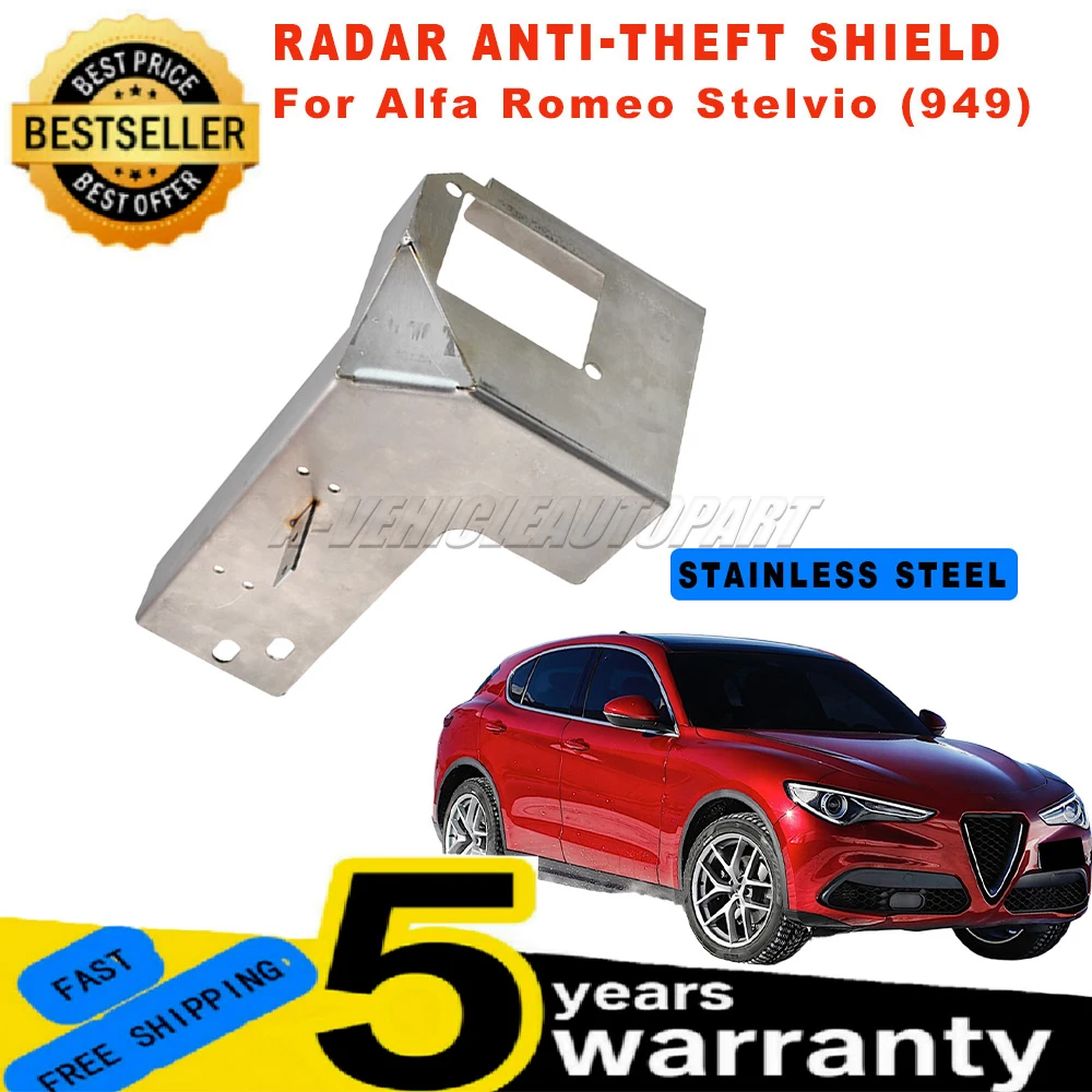 

New For Alfa Romeo Stelvio (949) Quadrifoglio Stainless Steel Sensor Radar Anti-Theft Shield Connect the bumper car accessories