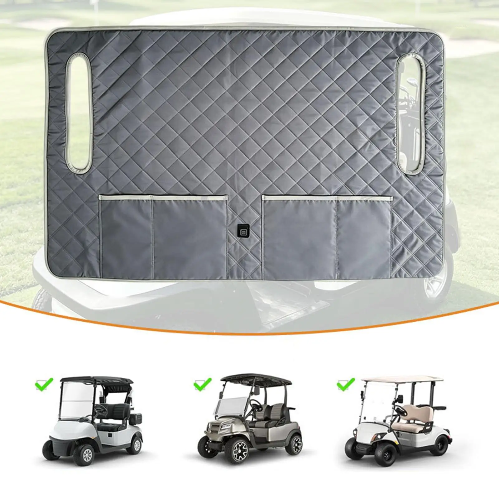 Golf Cart Blanket 4 Zone Heating 3 Level Adjustable Cushion Golf Cart Seat Warmer Towel For Men Women Husband Pets People