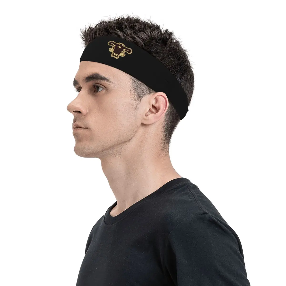 Blacks Bull Squad Diadema deportiva Tocados Cloverd Asta Banda para el cabello de anime japonés Fitness Deporte Banda para el sudor Seguridad deportiva para mujeres