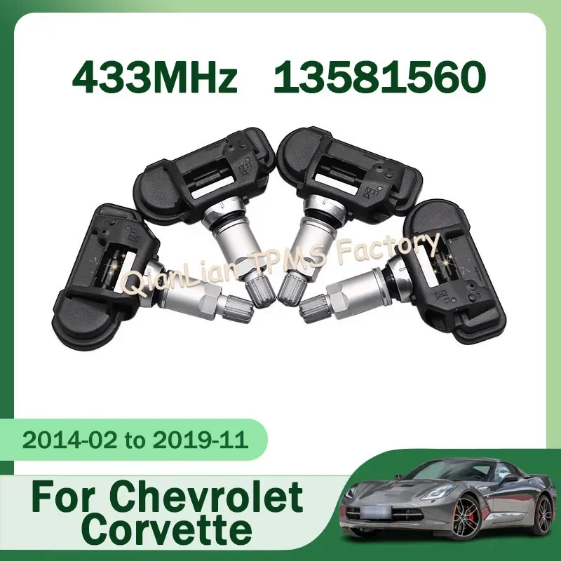 433MHz 13581560 13598775 13327259 TPMS Sensor For Chevrolet Corvette C7 Volt Wheel Tires Pressure Monitor Systems Replacement