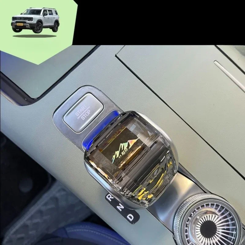 رافعة تروس كريستالية لـ BAIC Bejing BJ30 2024 2025 تعديل ذراع السرعة الديكور الملحقات الداخلية مع رأس التحول الخفيف