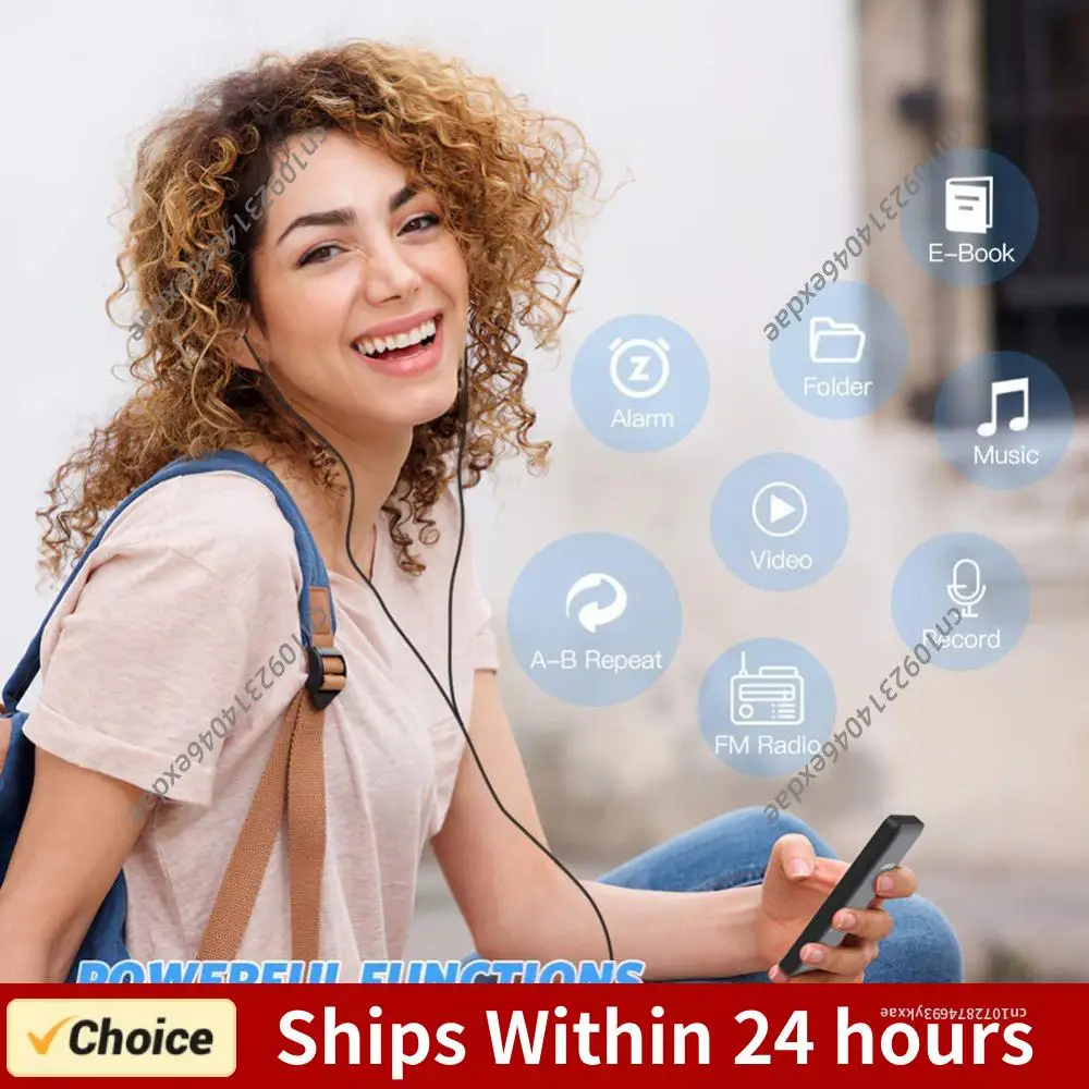 

MP3-плеер с экраном 1,8 дюйма, портативный музыкальный плеер, Bluetooth-совместимый 5.0, диктофон, поддержка FM-радио, запись электронных книг для детей