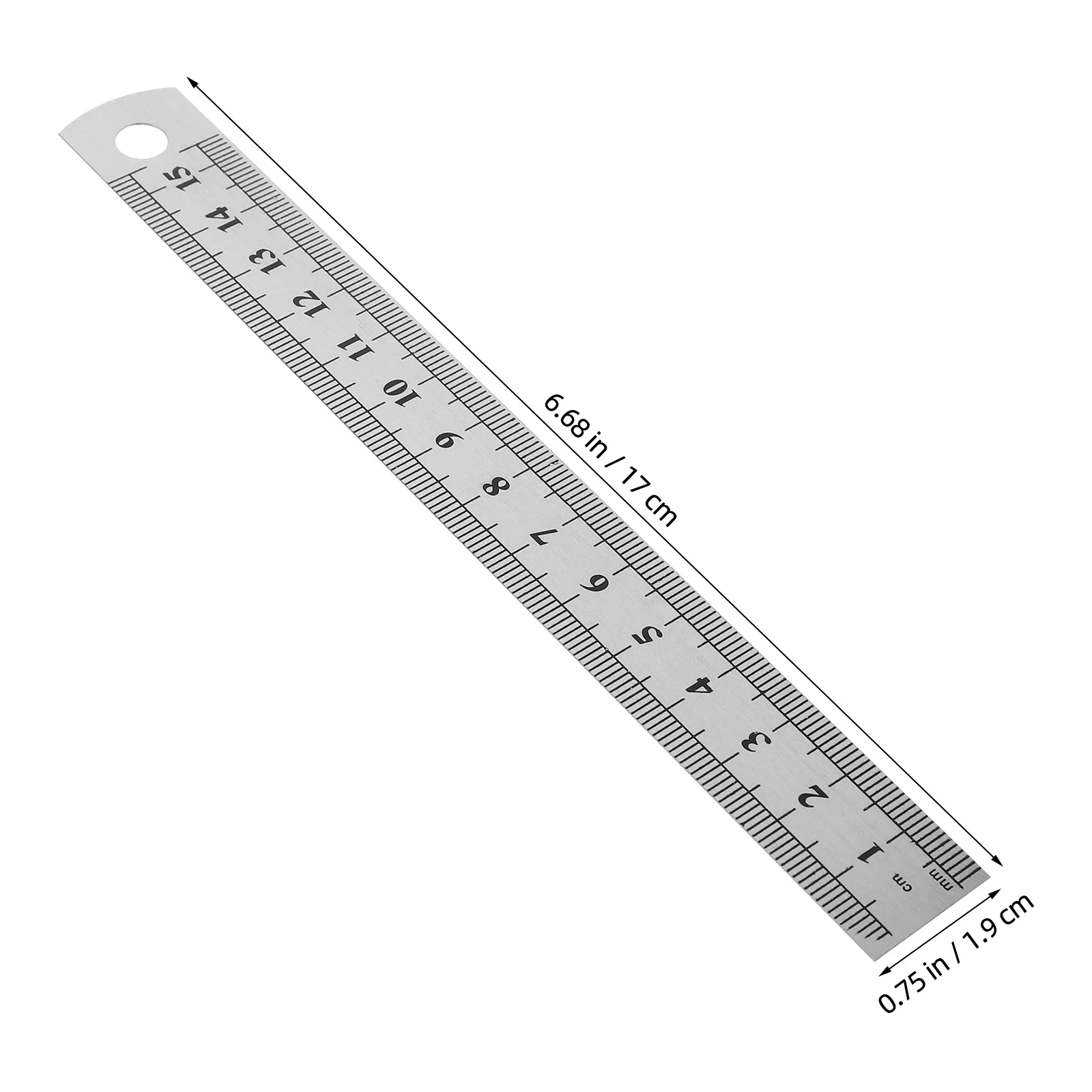 30pcs 15 Cm 6 Inch Stainless Steel Ruler Dual Scale Straight Edge Measuring Tool For Woodworking Guitar Repair Drafting School