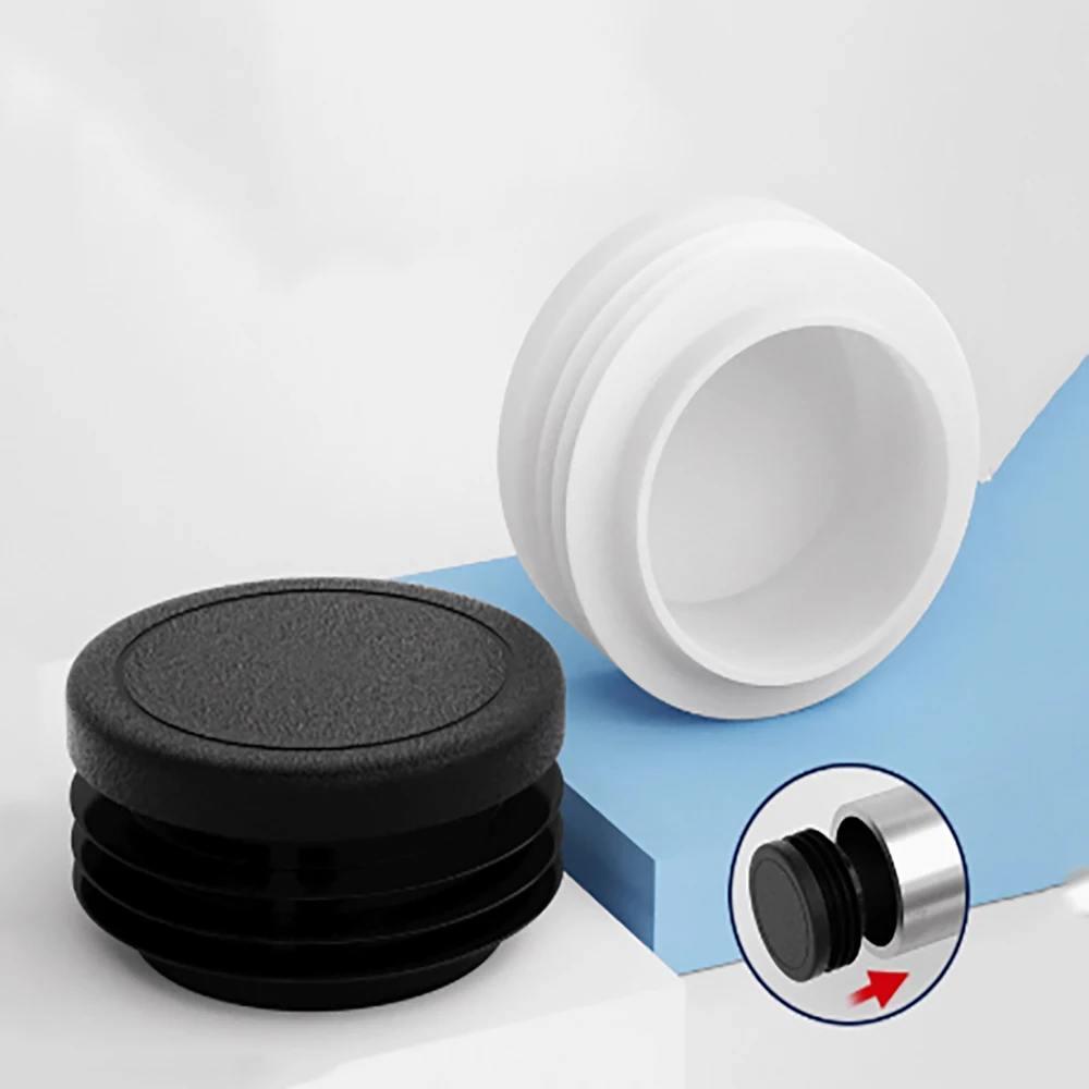 

10-20Pcs PP Plastic White Round Plug Diameter 13mm-114mm Round Pipe Plug Round Plug Table Chair Footrest Furniture Accessories