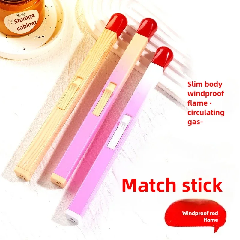 Super Long Luminous Matchstick Lighter Butane Torch Inflatable Lighter Household Aromatherapy Kitchen Gadgets Daily Necessities - Image 3