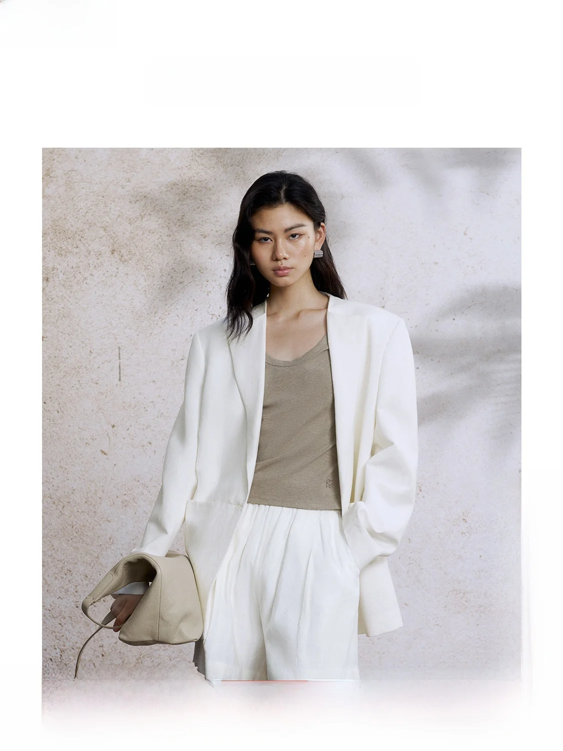 

ZhiZhi Flax Suit Jaet Women's Casual Commute Wear Summer New Sle Long Sve One Button Closure Pure Linen Material