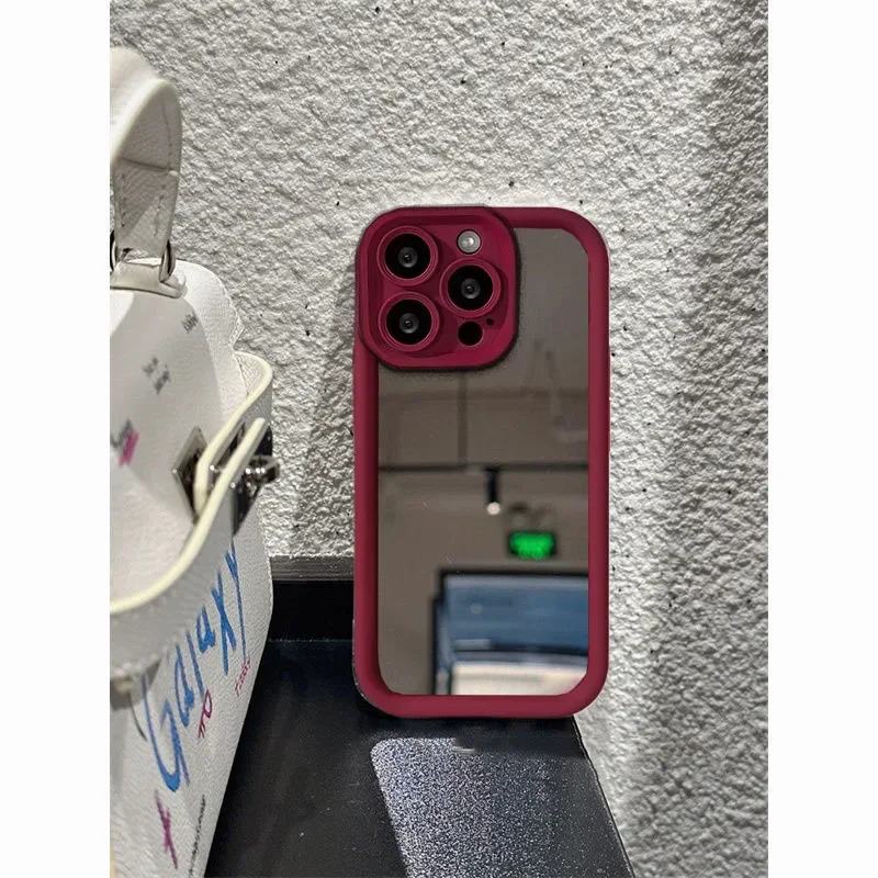 Luxury Make Up MirrorสําหรับSamsung Galaxy S25 S24 Ultra S23 S22 S21 Plus S24FE S23FE S20FE S21FEฝาครอบกันชนHard