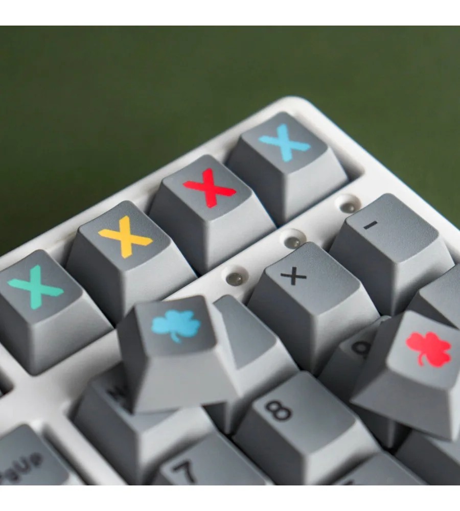 /Botanical Garden/Dualshot Grey Keycap PBT Sublimation Full Set Original Mechanical Keyboard