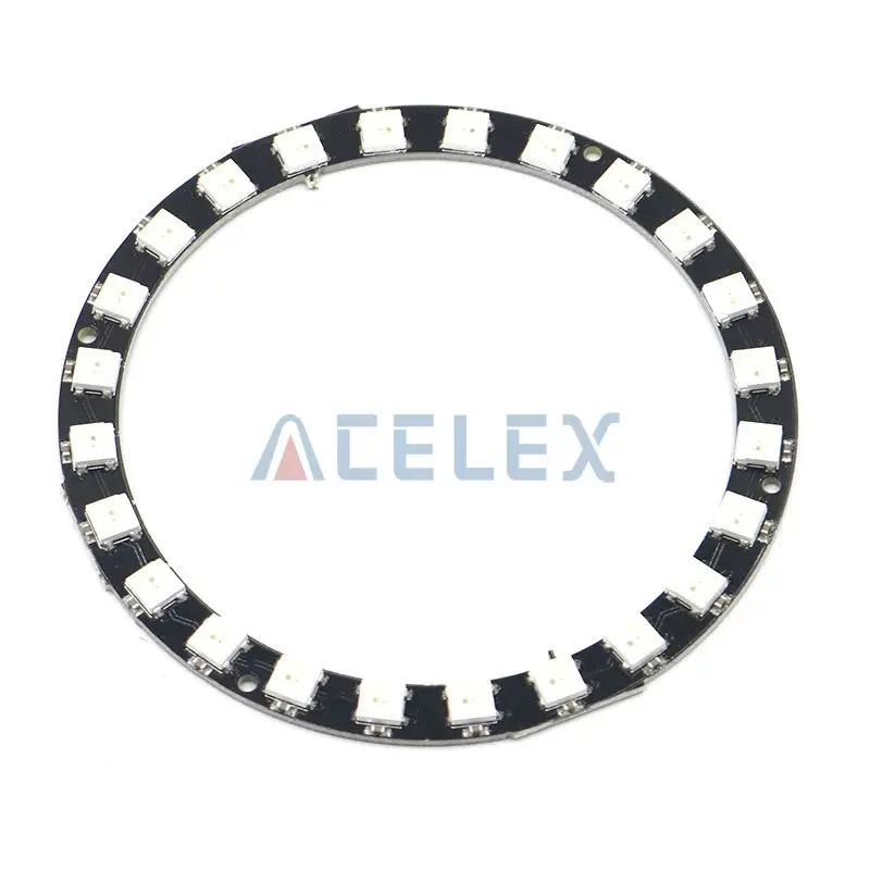 RGB LED Ring 1Bit 8Bit 12Bit 16Bit 24Bit WS2812 5050 RGB LED + Integrated Drivers Built-in full-color actuate lights Round