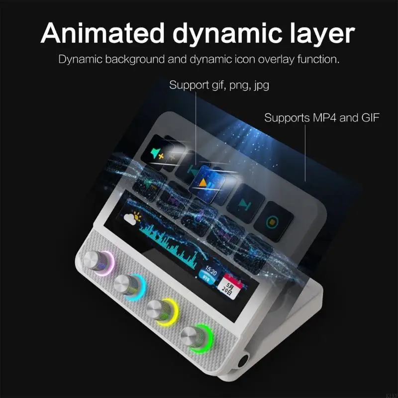 

Ergonomic N4PRO Keyboard with Rotary Knob Brightness Control Customizable Keys Wide Compatibility K1KF