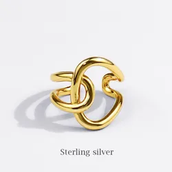 Silver Color Wraparound Fill Wrap Rings for Women Men Criss Cross Intertwined Handmade Rings Fashion Party Jewelry