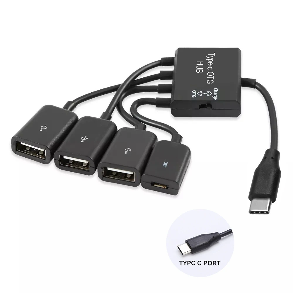 Micro usb hub OTG data cable charging USB adapter mouse keyboard extension cable OTG cable suitable for Samsung Xiaomi Huawei