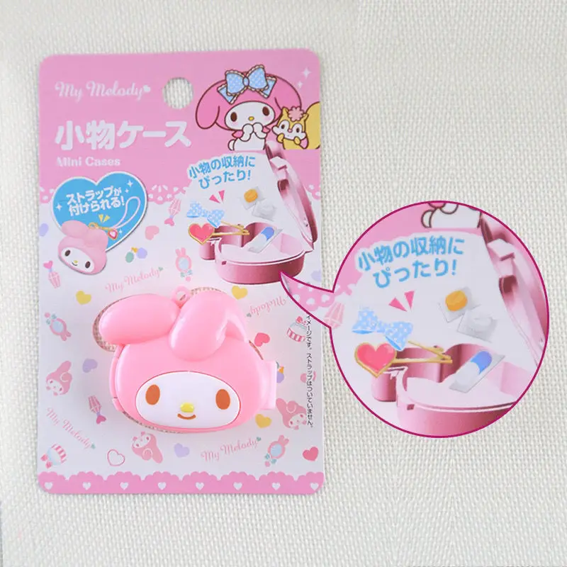 Kawaii Aufbewahrung sbox Sanrio Raum dekor Mymelodie niedlichen Anime Mini Girly Herz Ohr nagel Schmuck Medizin Box Mädchen Weihnachts geschenk