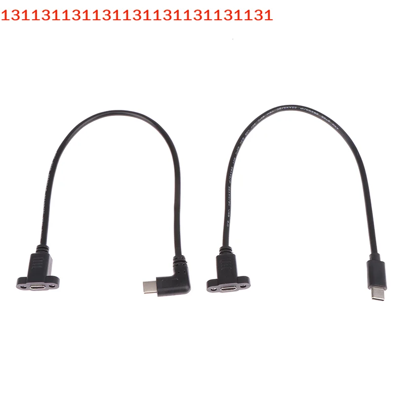 0.3m Micro Type USB 3.1 Male to Type-C USB 3.1 Female Extension Cable with 17mm Panel Mount Hole And Screws for Data Transfer