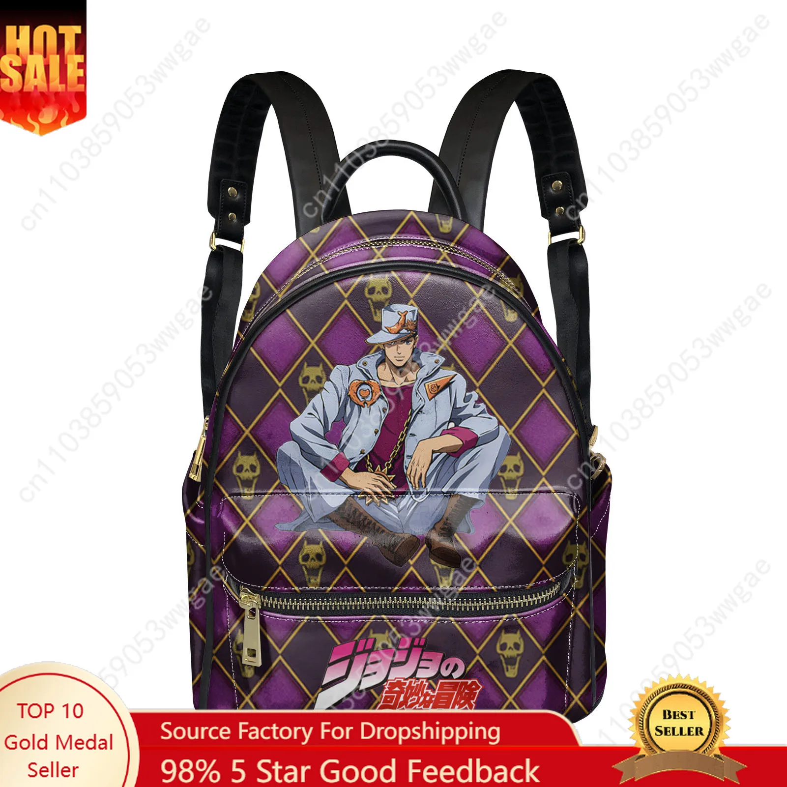 JoJo Anime Backpack Women Man Knapsack Tailor-made Text Image Double Shoulder Bag Business Travel Bookbag Rucksack Gift Daypack