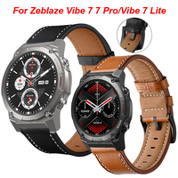 Leather Watch Strap For Zeblaze Vibe 7 7 Pro Bracelet Correa For Zeblaze Vibe 7 Lite Smartwatch Replacement Women Men Watchband