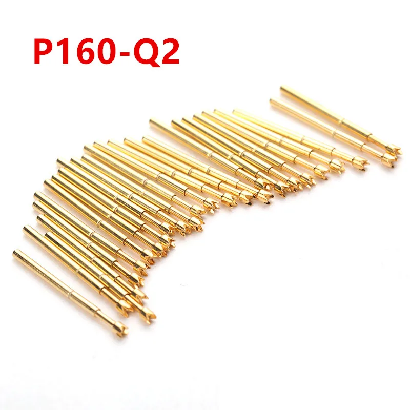 

100PCS Gold-plated PA160-Q2 Four Claw Plum Blossom Head Spring Test Pin Outer Diameter 1.36mm For PCB Testing