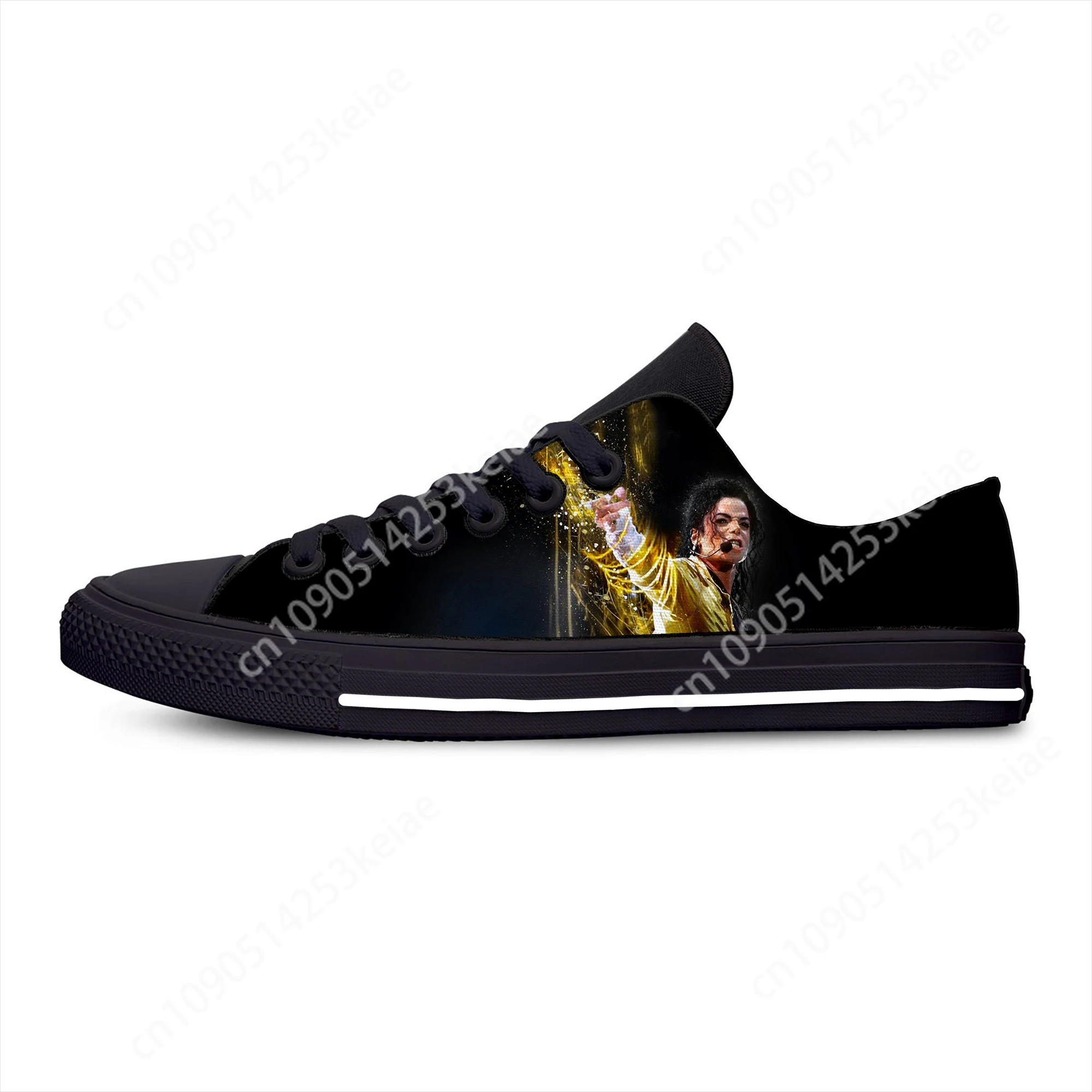 Summer King of Pop Michael Jackson Rock Music Fashion Casual Shoes Low Top Breathable Men Women Sneakers Lightweight Board Shoes