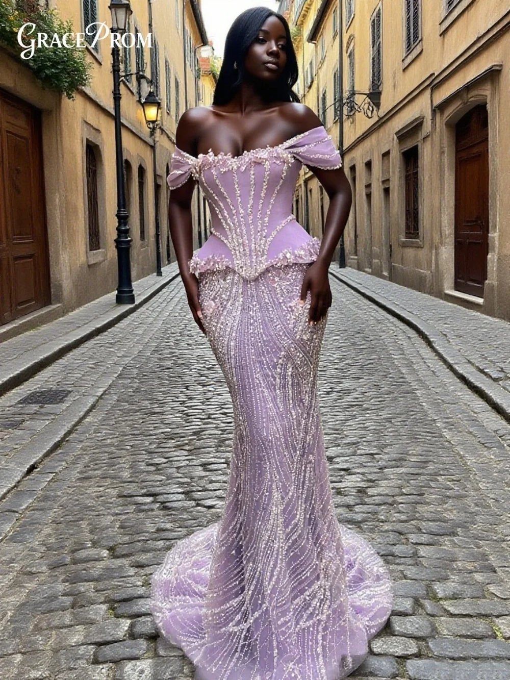 

Elegant Strapless Evening Dress Graceful Beaded Evening Gown 2026 Trendy 3D Floral Floor-Length Party Gown Customized