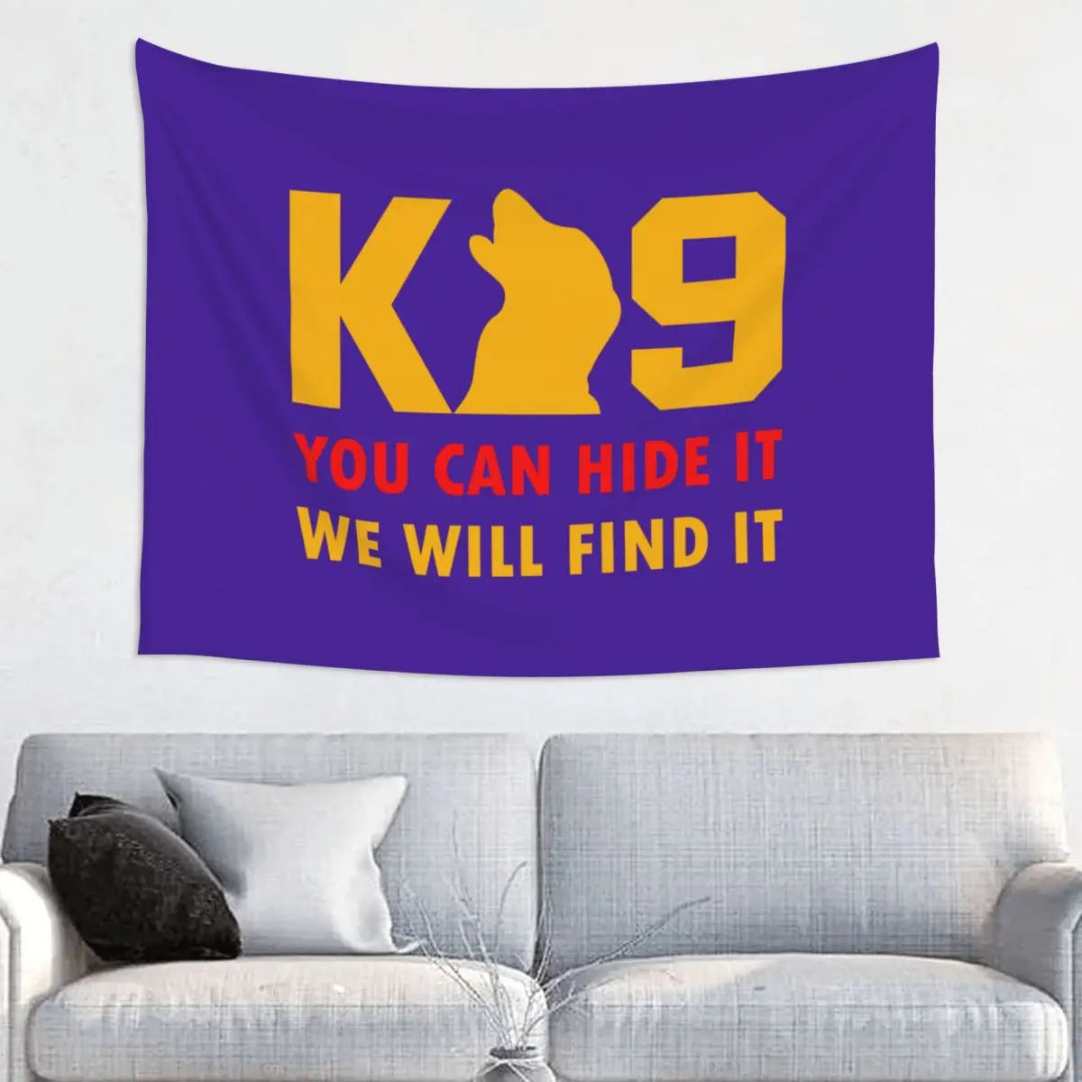 Cool K9 Police Dog Tapestries for Bedding Hippie Wall Hanging Tapestry Home Decoration