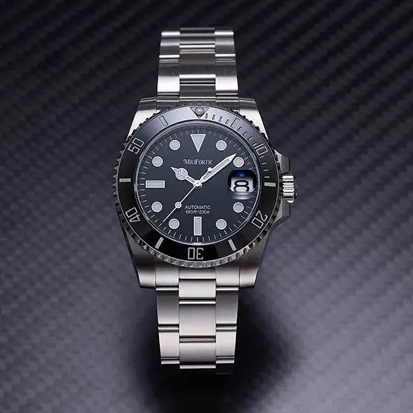 

Мужские автоматические часы Milifortic, 40 мм, механические наручные часы для дайвинга, водонепроницаемость 20 бар, BGW-9, светящееся сапфировое зеркало, NH35