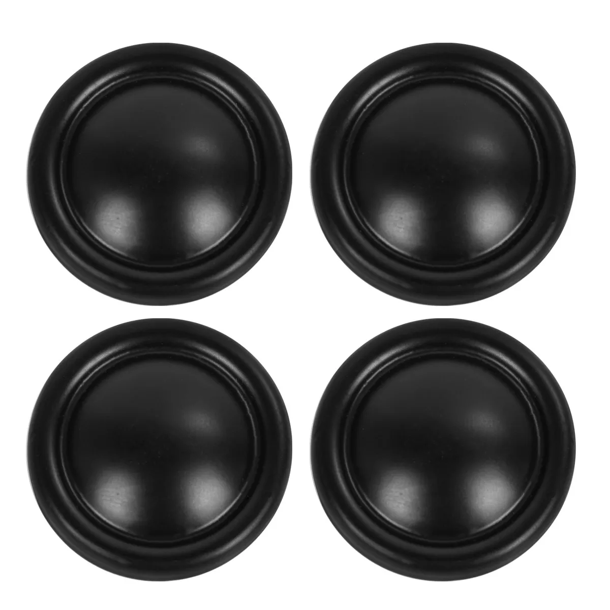 12Pcs Kitchen Cabinet Door Pull Handles Round Alloy Wardrobe Knobs Cupboard Durable Aluminum Matte Black Door Round Handle