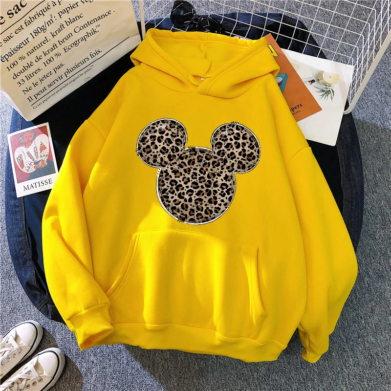 Fashion Hoodies Minnie Disney Hoodie Kawaii Mickey Mouse Women Sweatshirt Kids Boys Girls Harajuku Streetwear Clothes Unisex