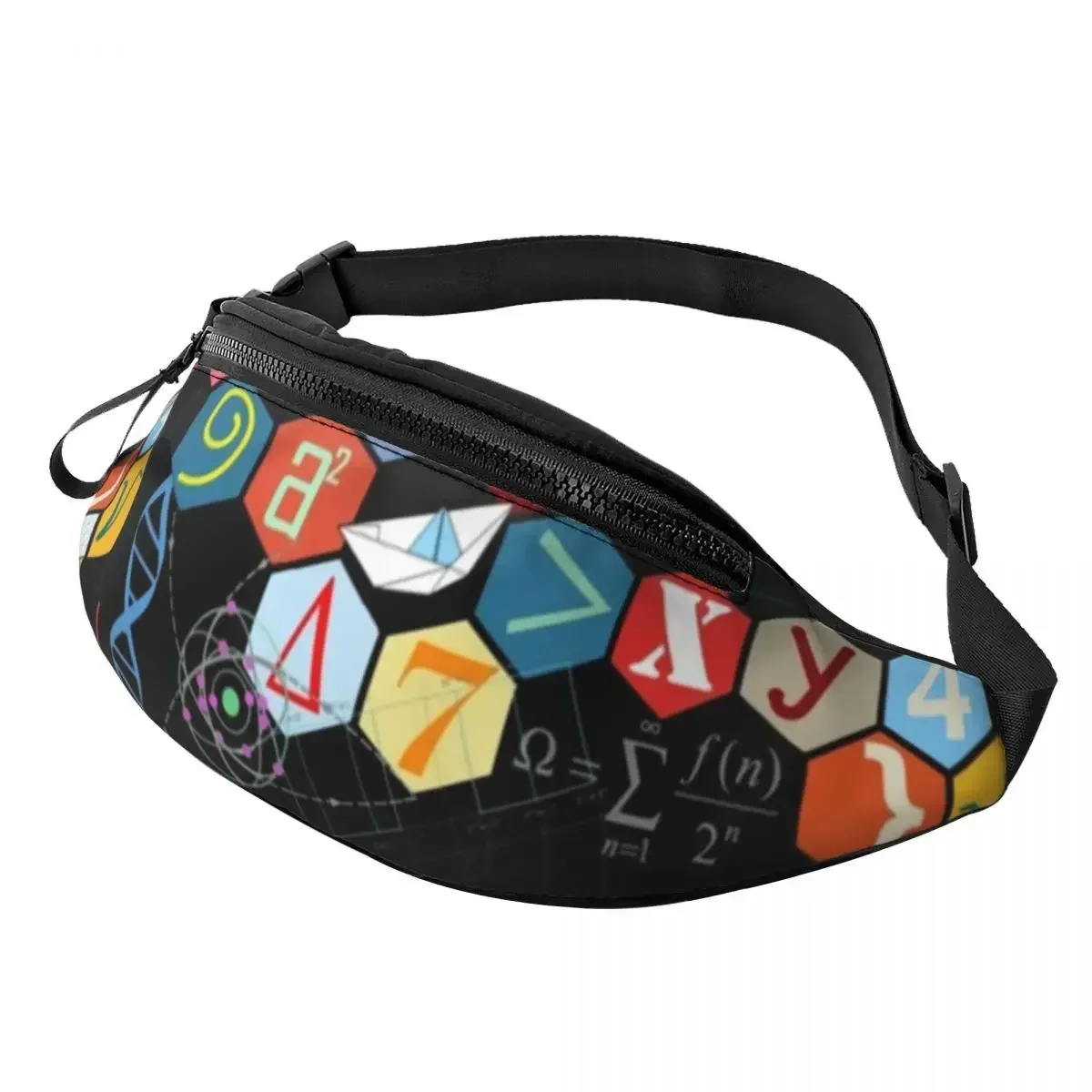 Math Waist Bag Vintage Symbol Print Work Fisherman Waist Pack Polyester Picture Bag