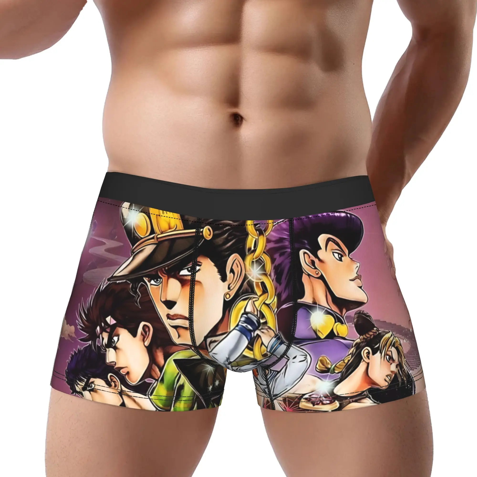 JoJo jojos bizarre adventure Underpants Breathbale Panties Male Underwear Print Shorts Boxer Briefs