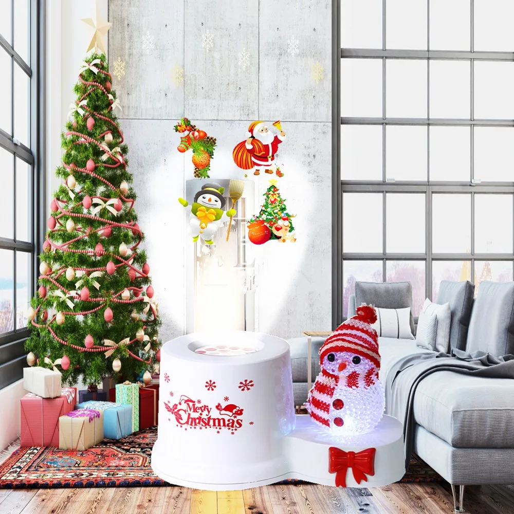 Christmas Snowflake Projector Lights Christmas Tree LED Night Lights Snowflake Christmas Decorations Home Fairy Lights New Year