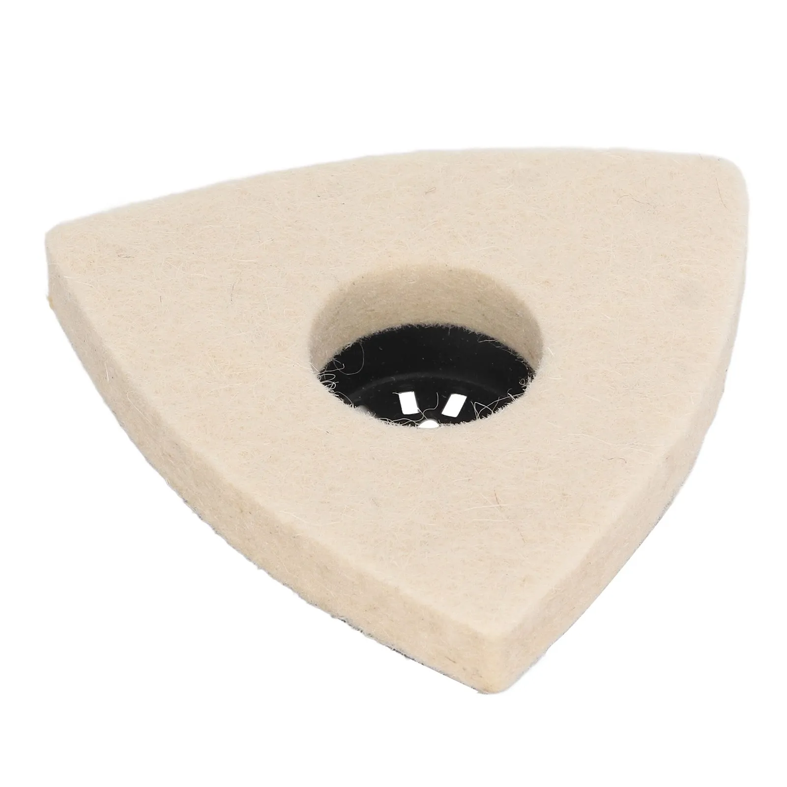 Wool Polishing Pad with Alloy Steel Base Triangular Felt Buffing Pad for Oscillating Tool Wool Polishing Pad