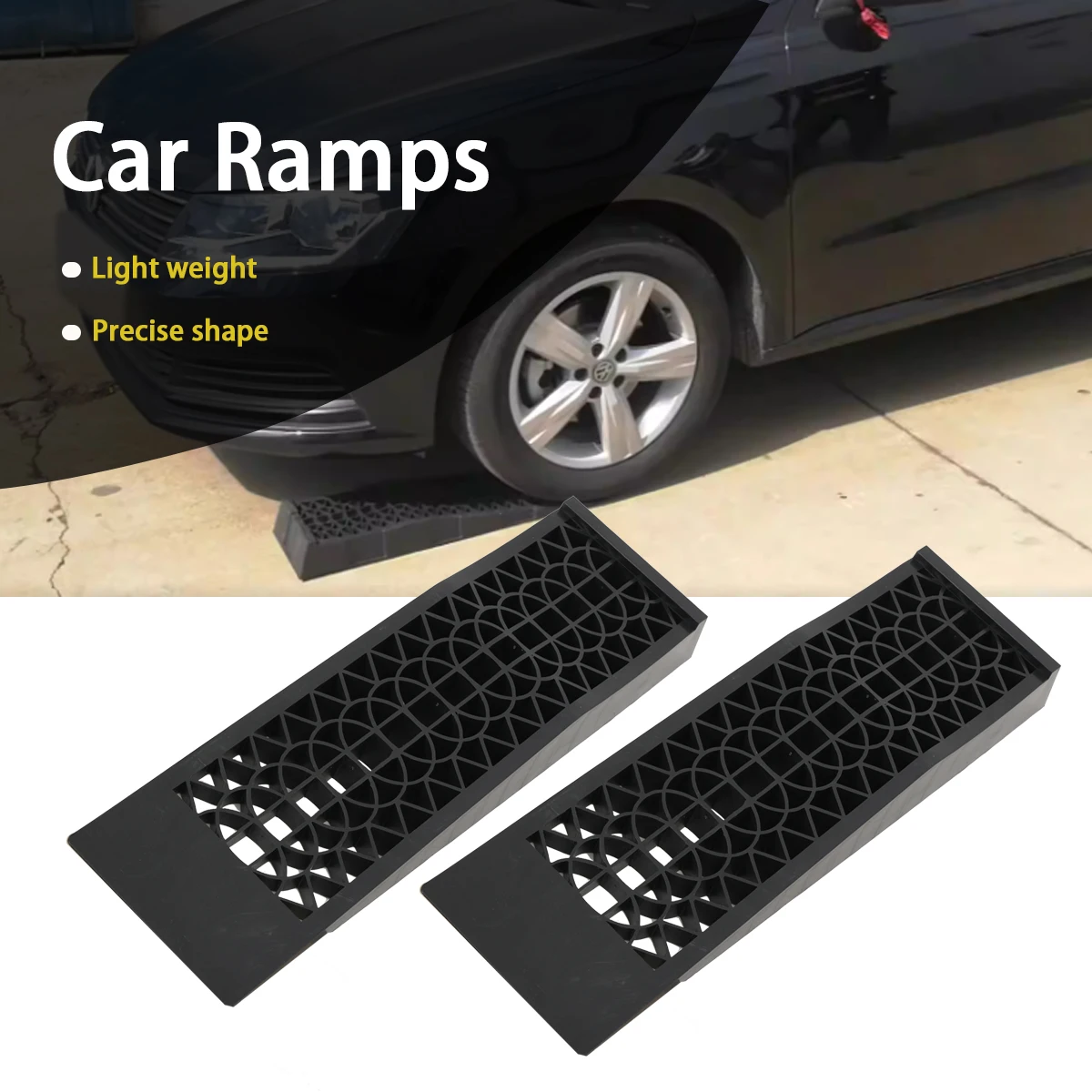 2 قطعة 5 طن قدرة الثقيلة سلالم السيارات 70 سنتيمتر البلاستيك المحمولة تحميل الوصول سلالم رفع إصلاح صيانة جاك رفع أداة