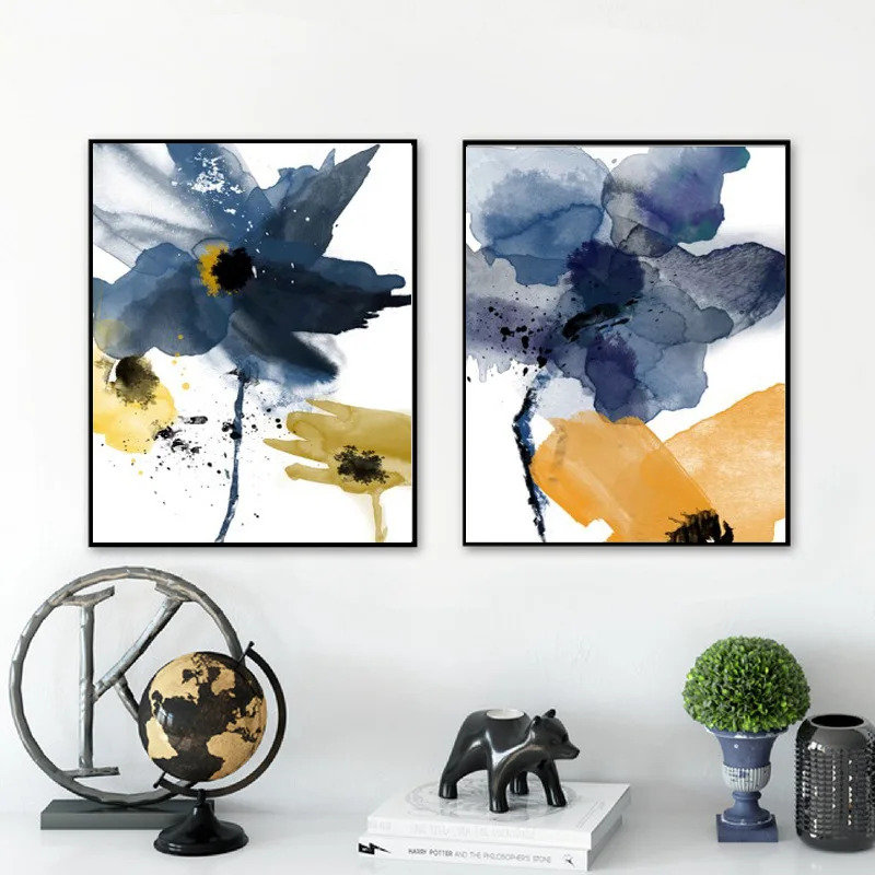 

Ink painting Modern abstract canvas painting Minimalist room decorative art poster Living room bedroom decorative painting