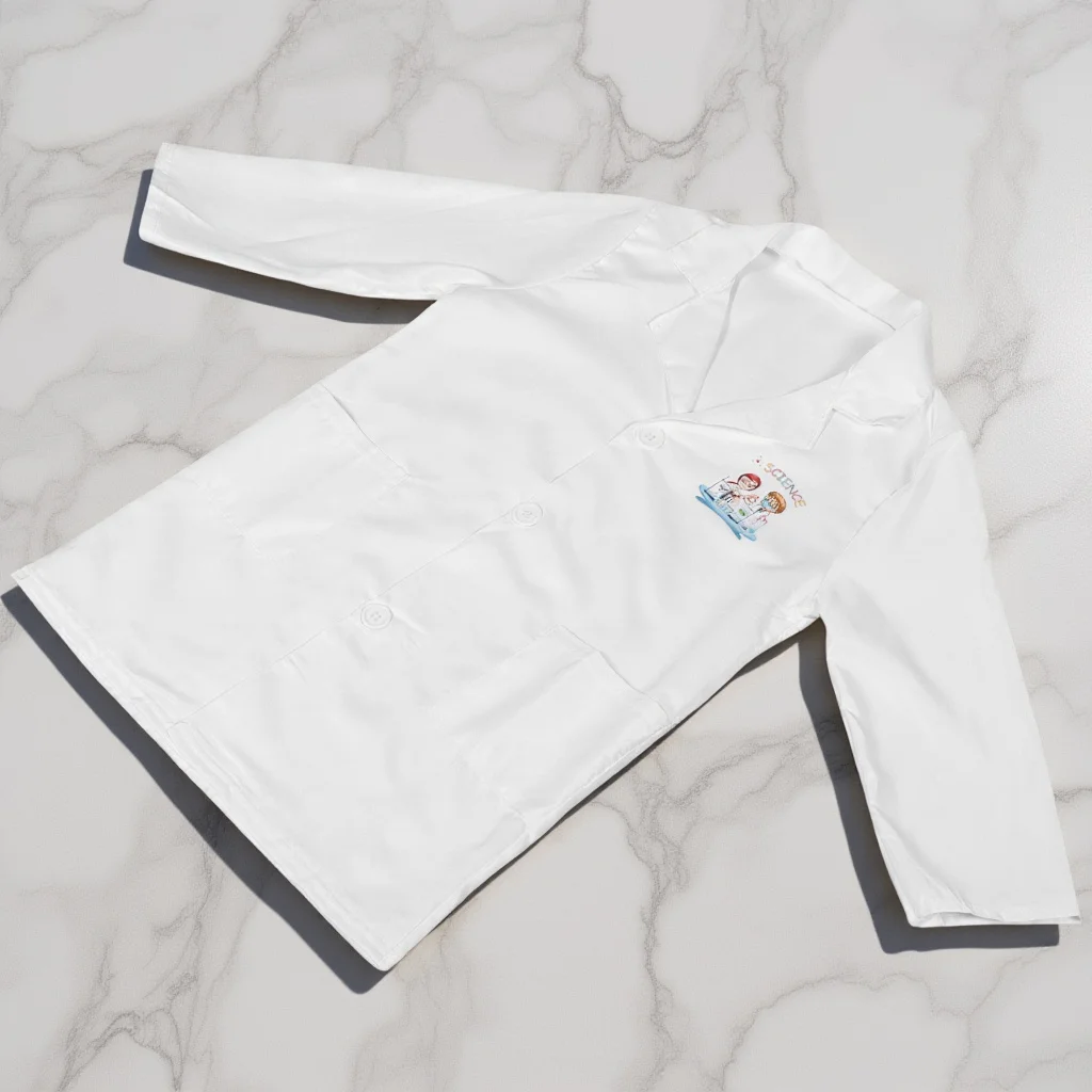 

Scientist Costume Washable Polyester Lab Coat For Party Cosplay Reusable Accessory Science Outfit Wear