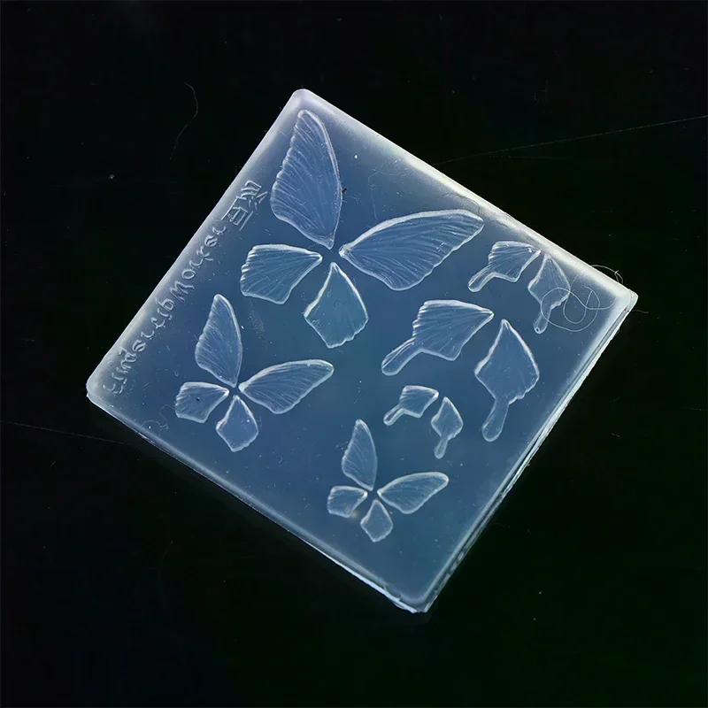 1Pcs 3D Silikon Nagel Form Schmetterling Form Stanzen Platte Nägel Schablonen DIY UV Gel Nagel Carving Form
