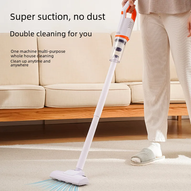 Large Suction Vacuum Cleaner Handheld Wireless Vacuum Cleaner USB Rechargeable 2000mAh Mopping Machine 120W for Home and Car Use