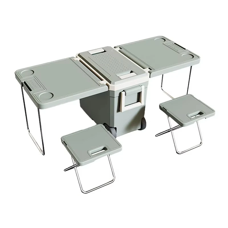 Modern compressor folding cooler, foldable, with folding table