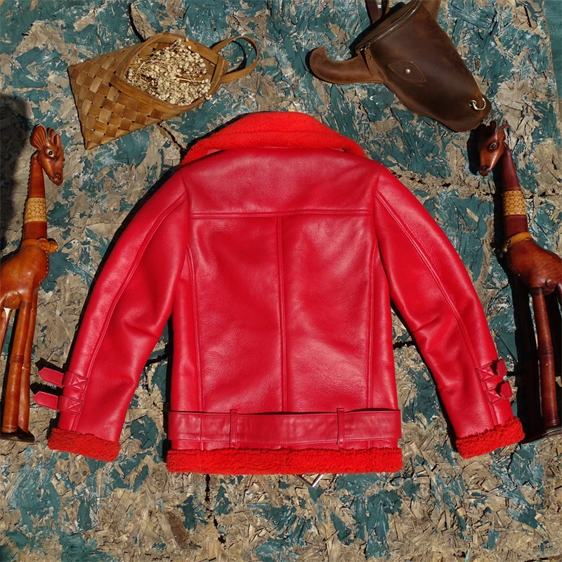 レディース 本革ジャケット 暖かい 快適 ロング丈 ストリート スタイル モトコート 取り外し可能なファー襟 冬 ファッション カーペイブランド